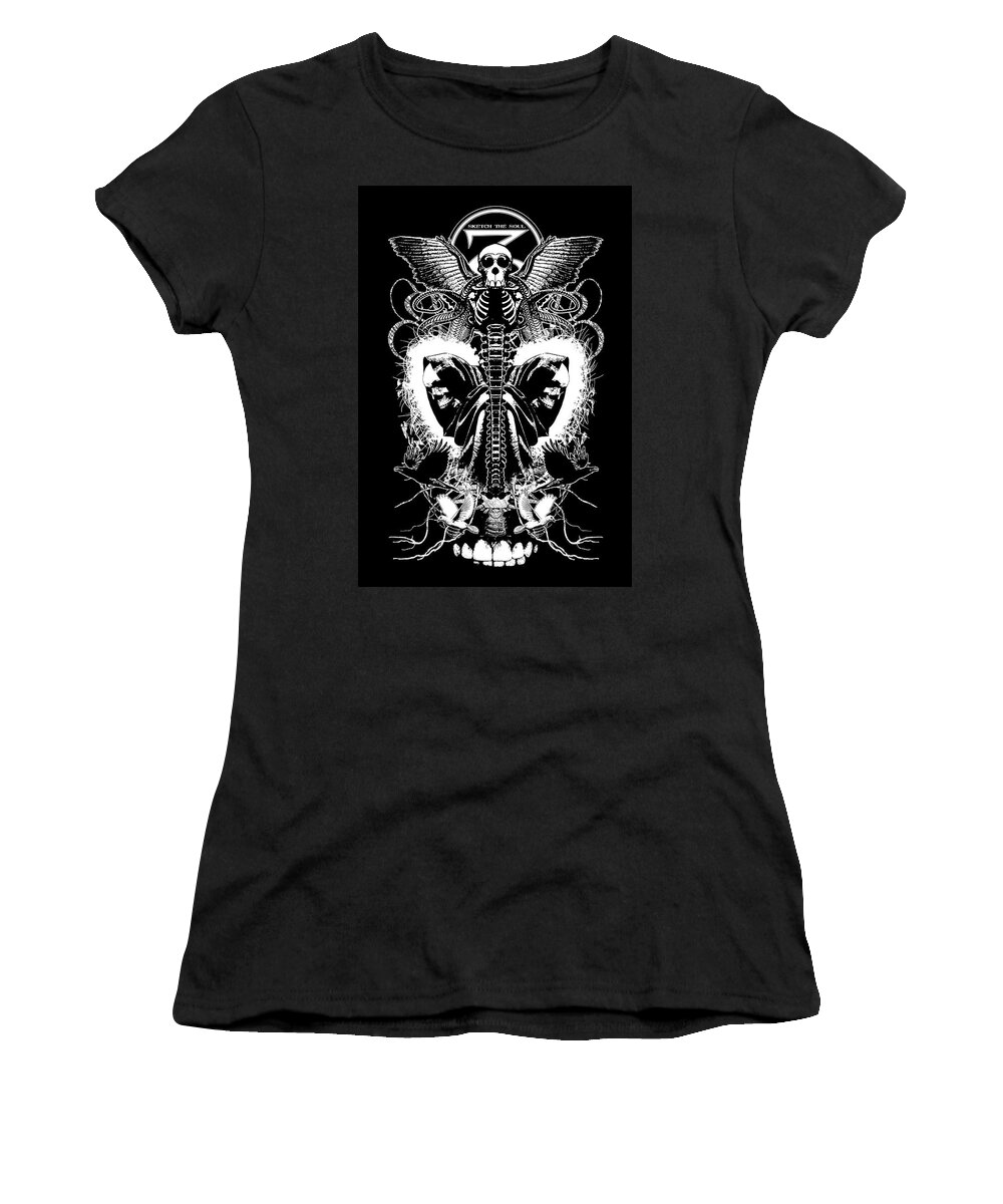 Tony Koehl Women's T-Shirt featuring the mixed media Spine of Mine by Tony Koehl