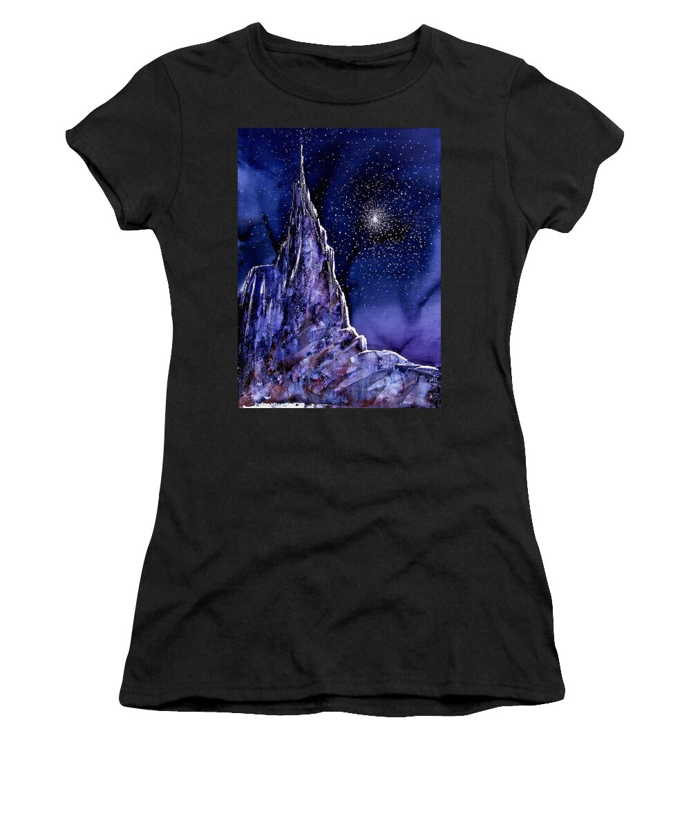 Star Women's T-Shirt featuring the painting Starscape by Frank SantAgata