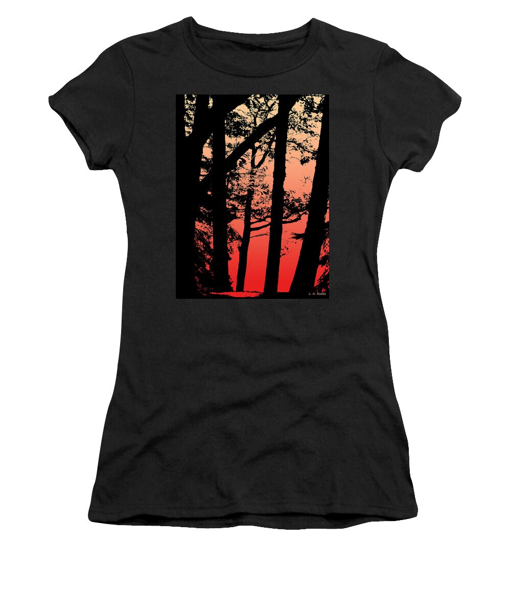 Lauren Radke Women's T-Shirt featuring the photograph Summer Sunset by Lauren Radke