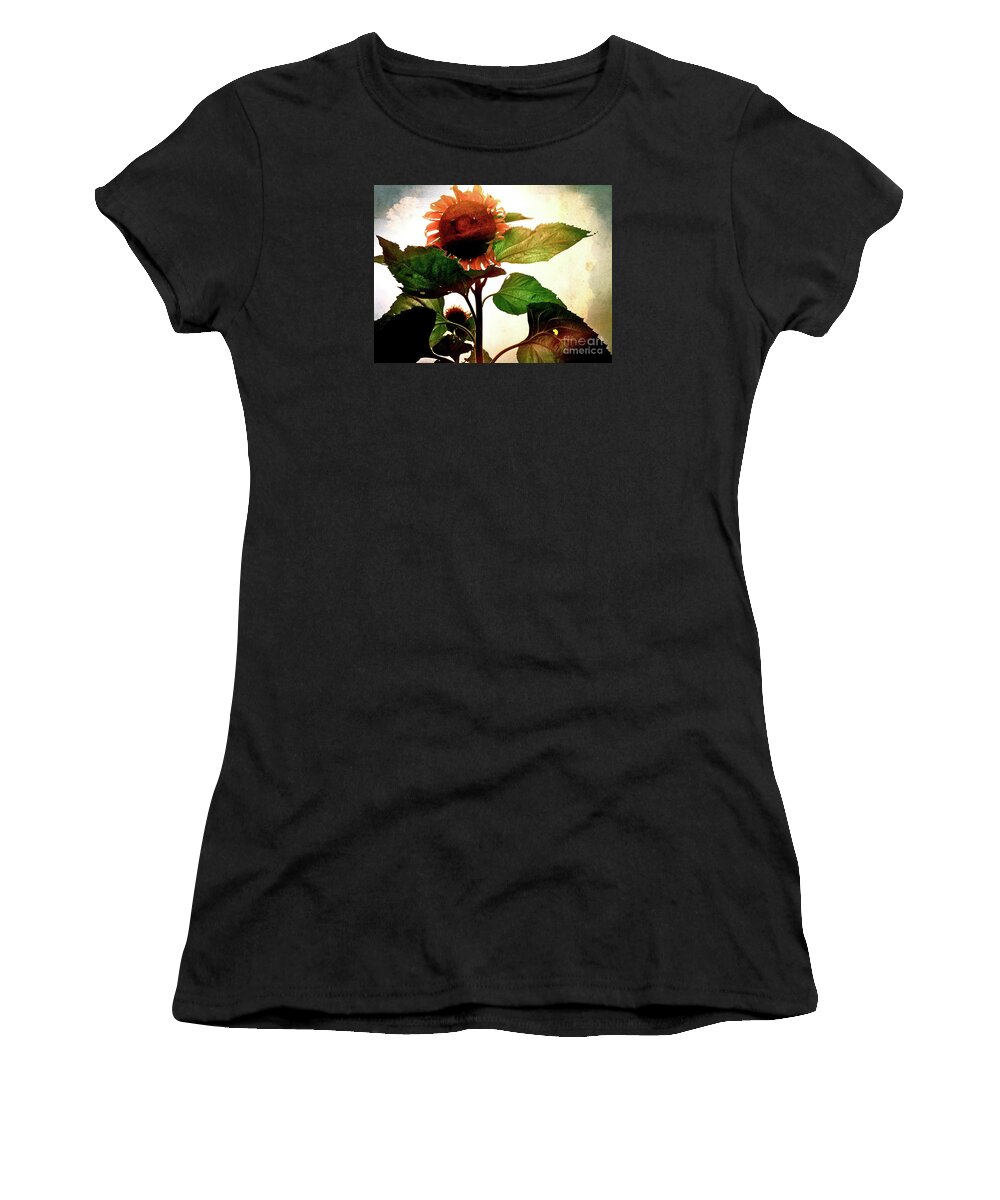 Sunflower Women's T-Shirt featuring the photograph The Business of Bees by Kevyn Bashore