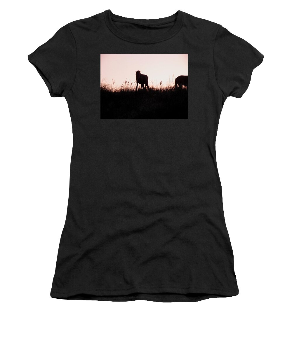 Wild Women's T-Shirt featuring the photograph Sunset Wildness by Kim Galluzzo