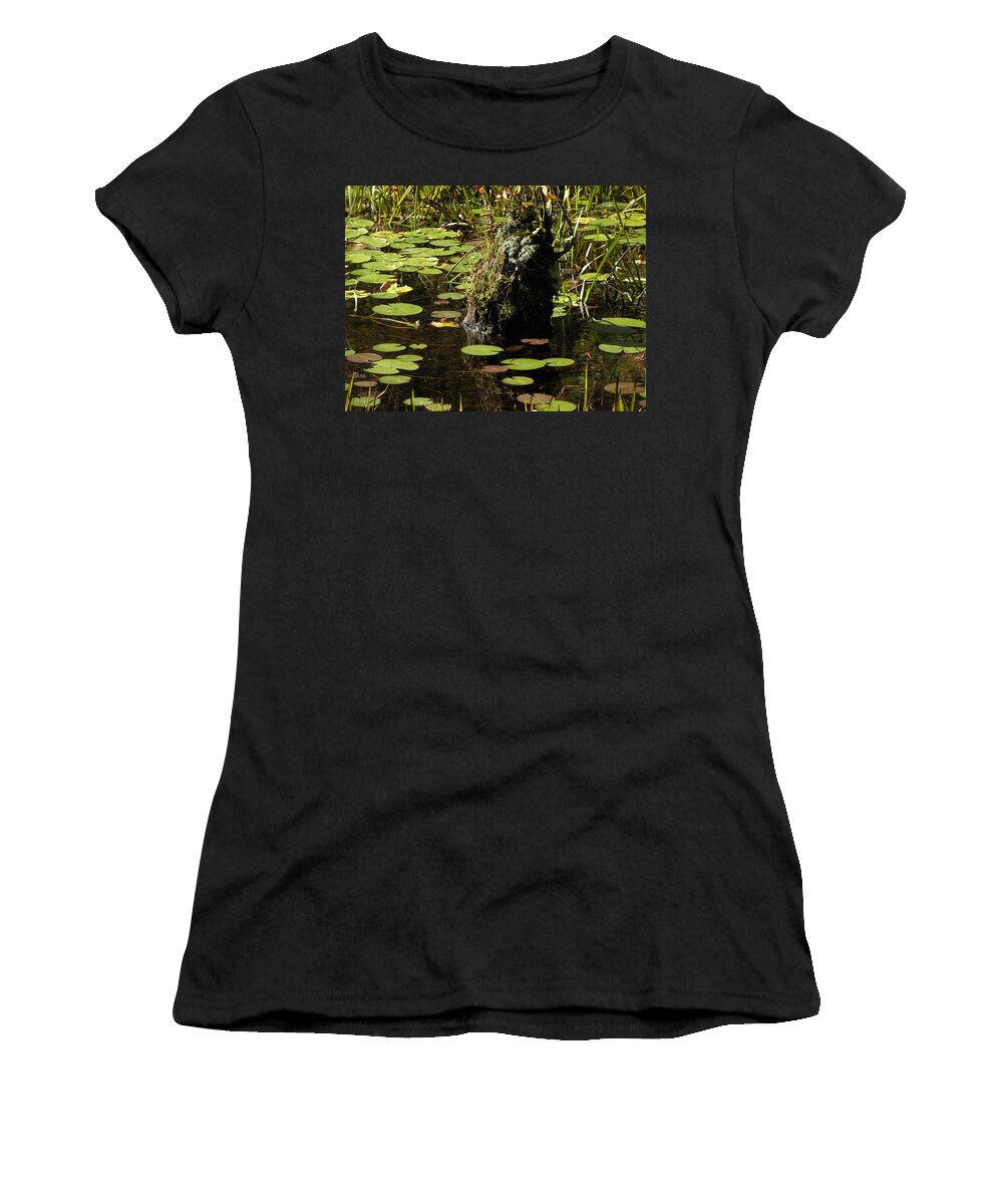 Stump Women's T-Shirt featuring the photograph Surrounded By Lily Pads by Kim Galluzzo