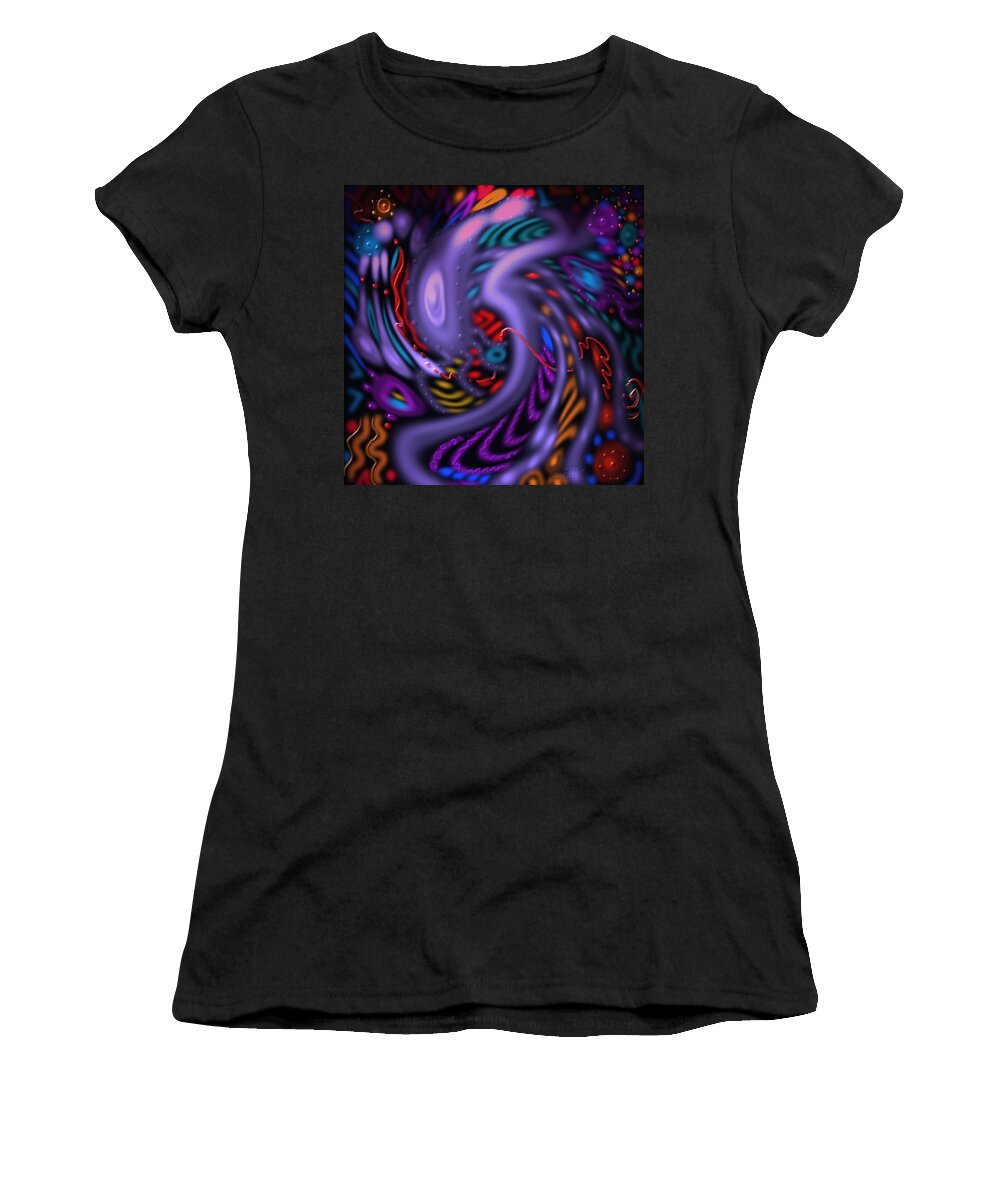 Abstract Women's T-Shirt featuring the mixed media Sweet Light by Kevin Caudill