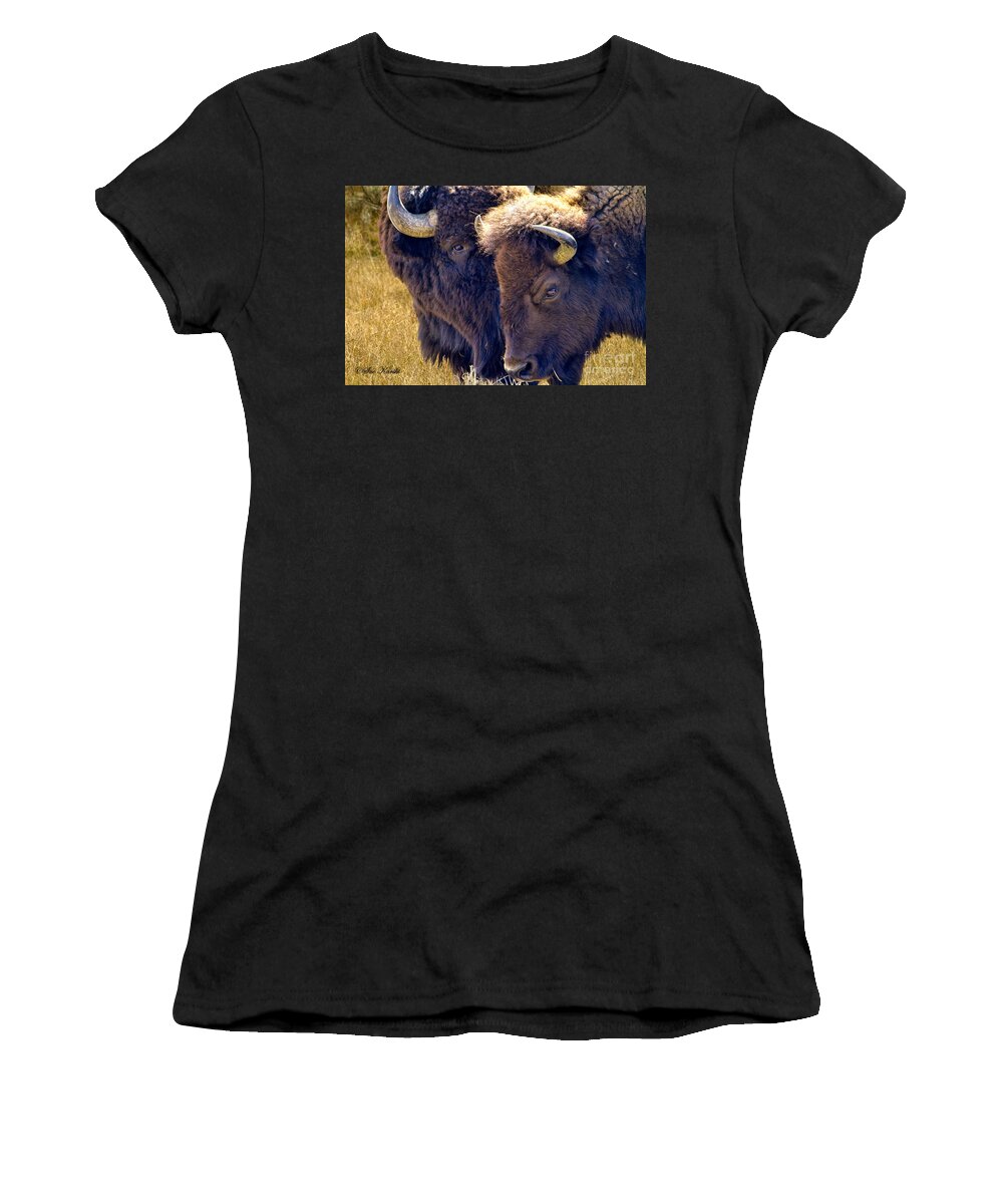 American Buffalo Women's T-Shirt featuring the photograph Sweet Nothings by Sue Karski