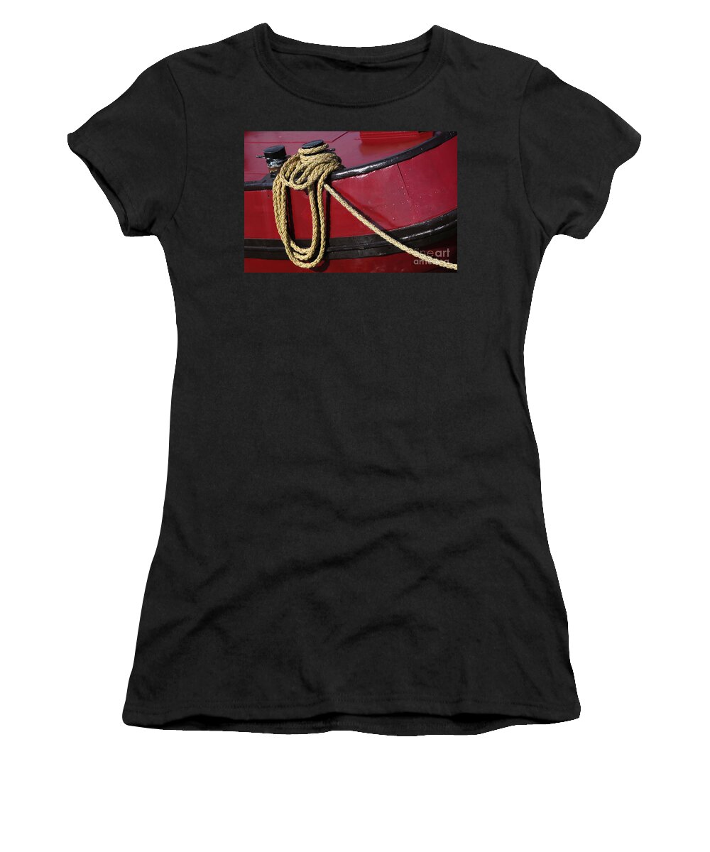 Red Boat Women's T-Shirt featuring the photograph The Red Boat by Bob Christopher