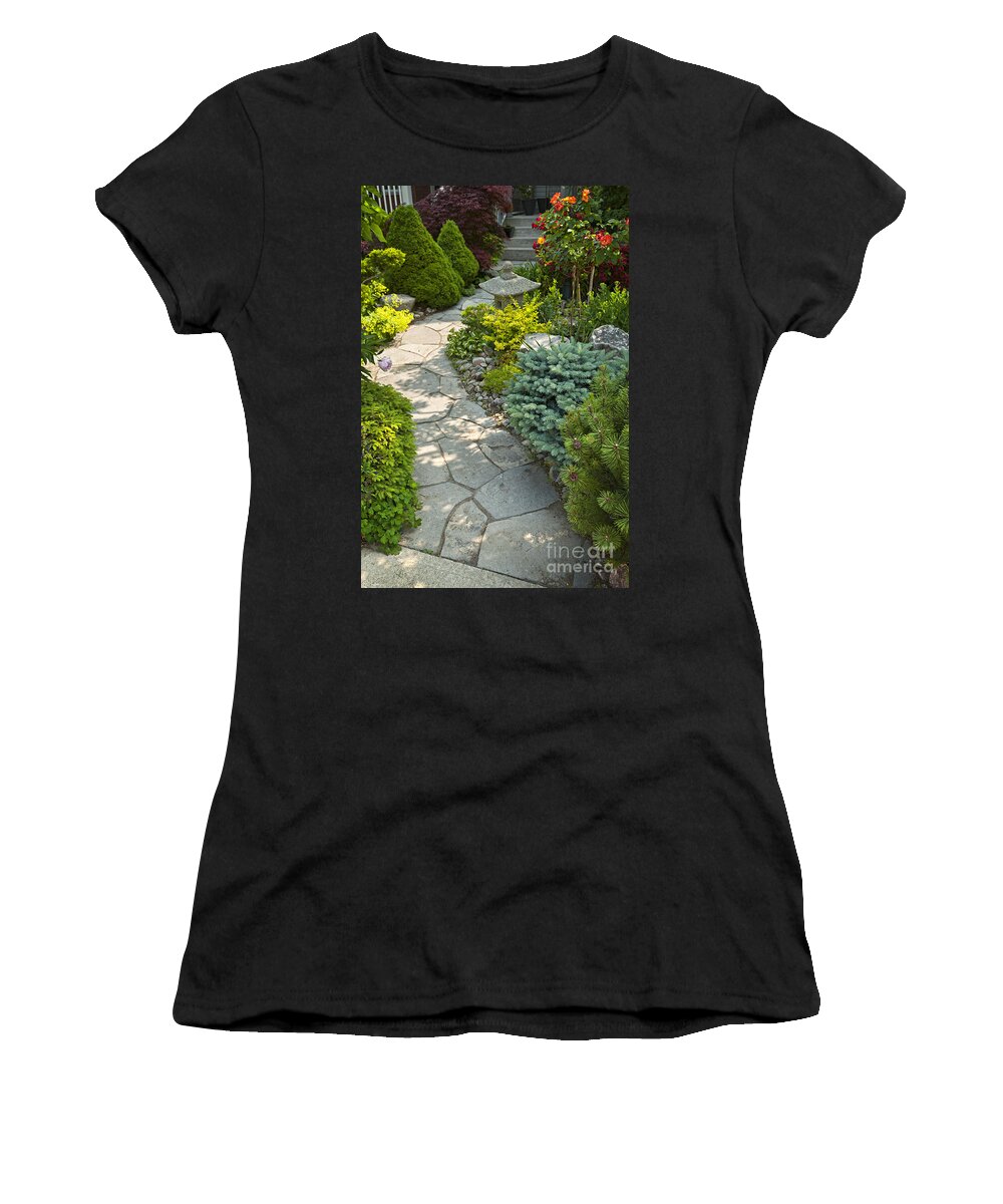 Landscaping Women's T-Shirt featuring the photograph Tranquil garden 2 by Elena Elisseeva