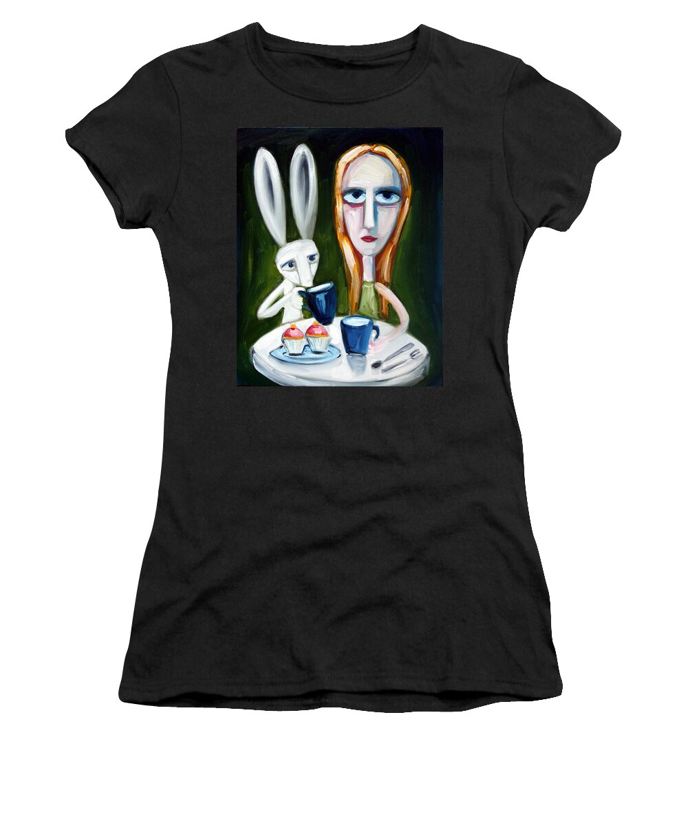 Alice Women's T-Shirt featuring the painting Two Cup Cakes by Leanne Wilkes