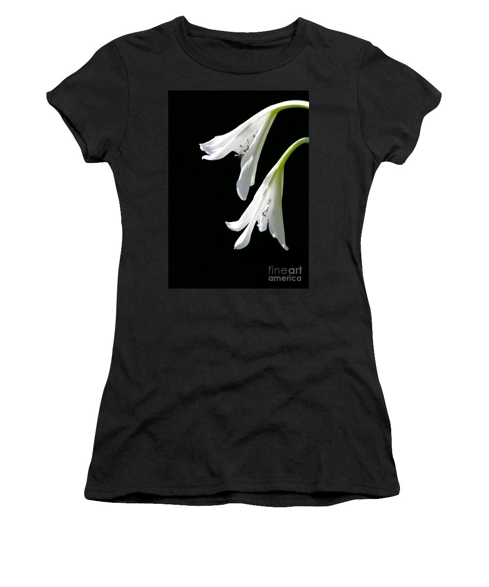 Lily Women's T-Shirt featuring the photograph Two White Lilies by Sabrina L Ryan