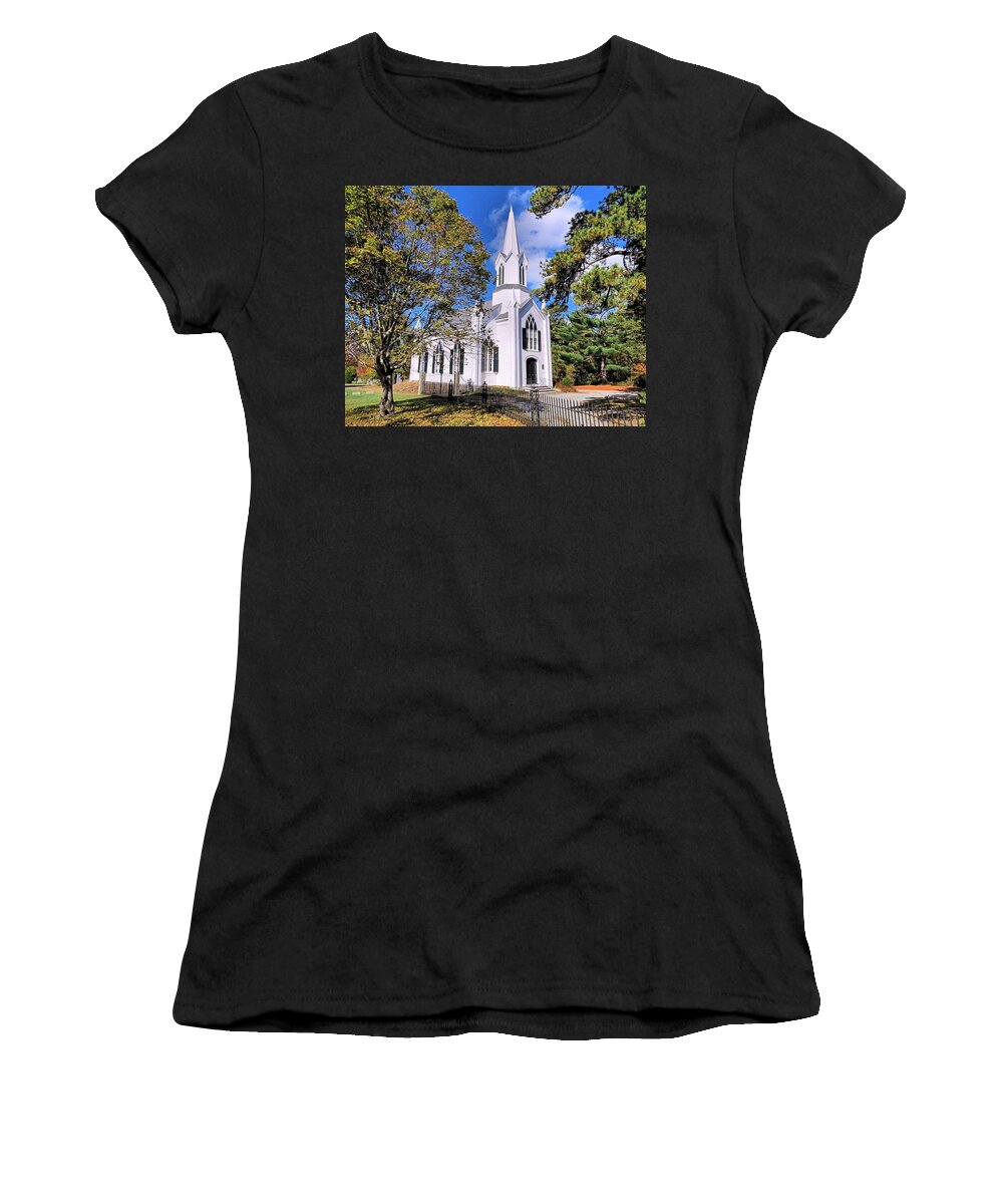 Union Cemetery Women's T-Shirt featuring the photograph Union Cemetery Entrance by Janice Drew