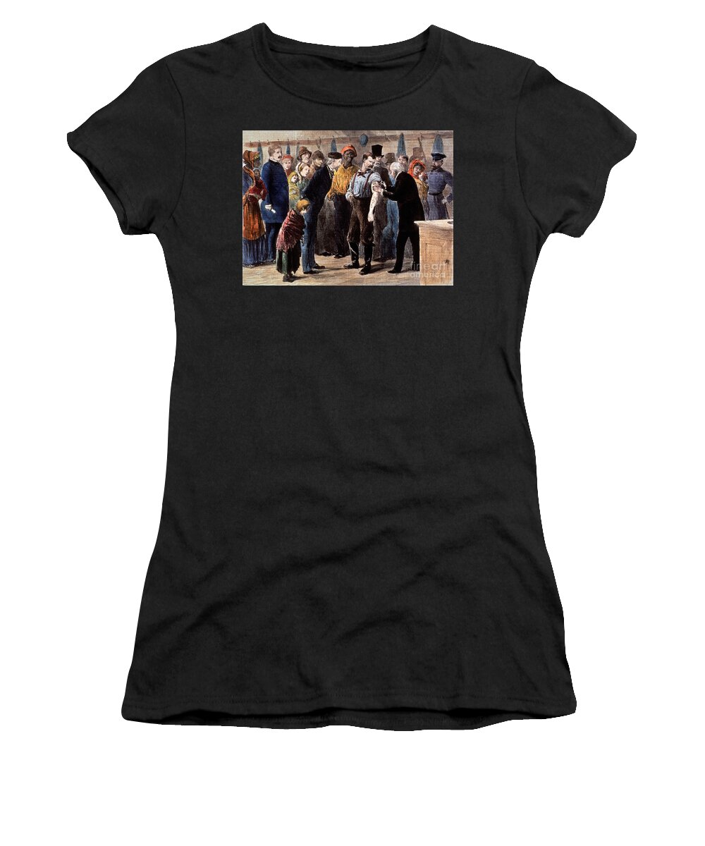 History Women's T-Shirt featuring the photograph Vaccination Of The Poor, 1873 by Science Source
