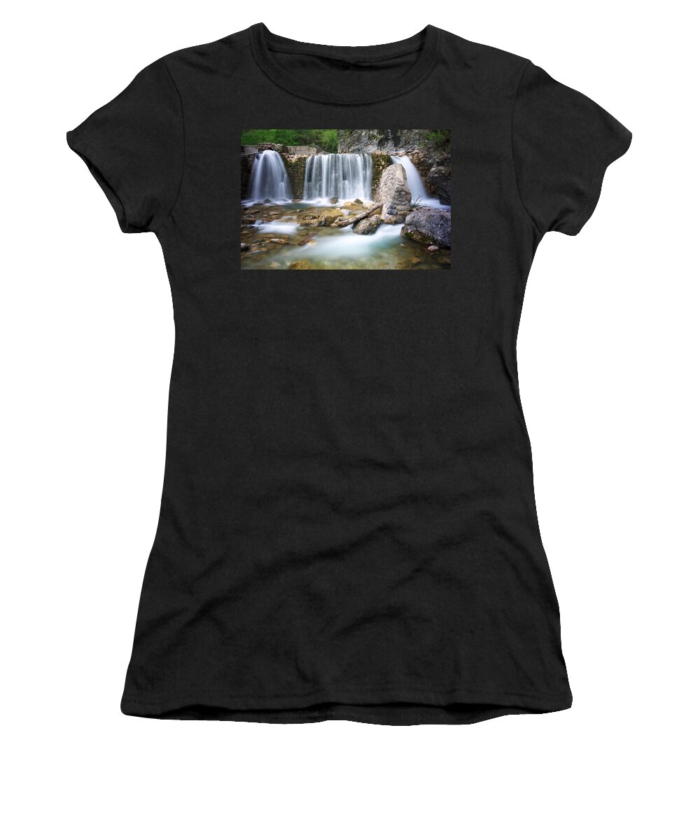 Water Women's T-Shirt featuring the photograph Waterfall by Ivan Slosar