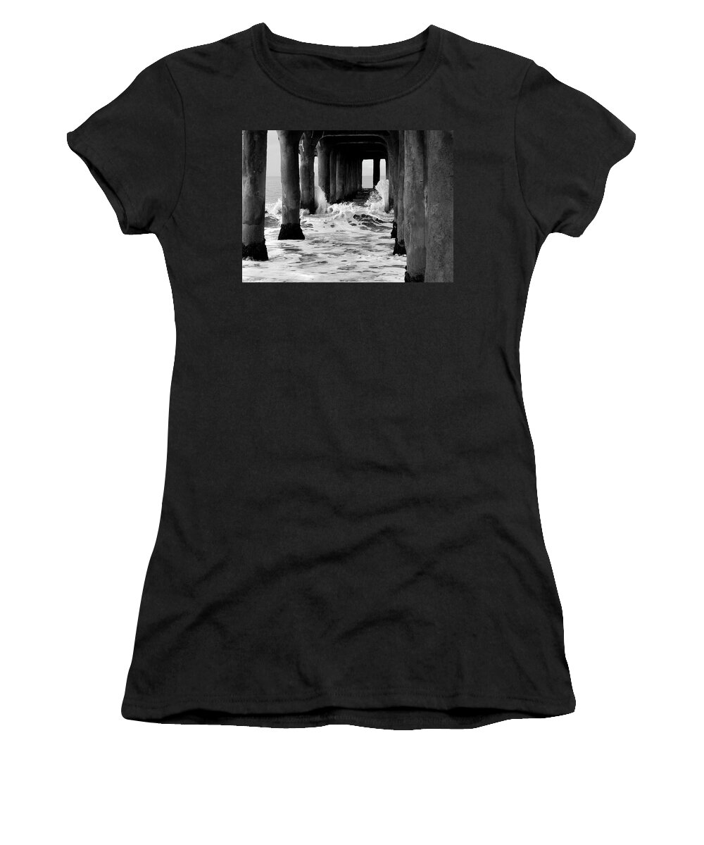 Pier Women's T-Shirt featuring the photograph Whitewater Pier by Lorraine Devon Wilke