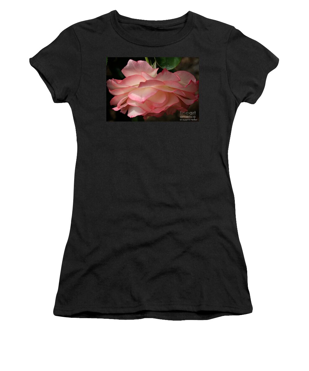 Outdoors Women's T-Shirt featuring the photograph Wimpy Stem Support by Susan Herber