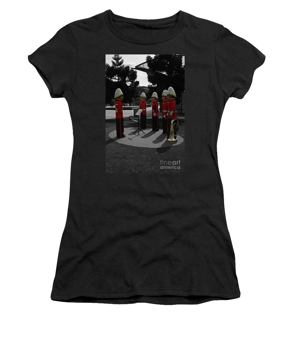 Bandsmen Women's T-Shirt featuring the photograph Wooden Bandsmen by Blair Stuart