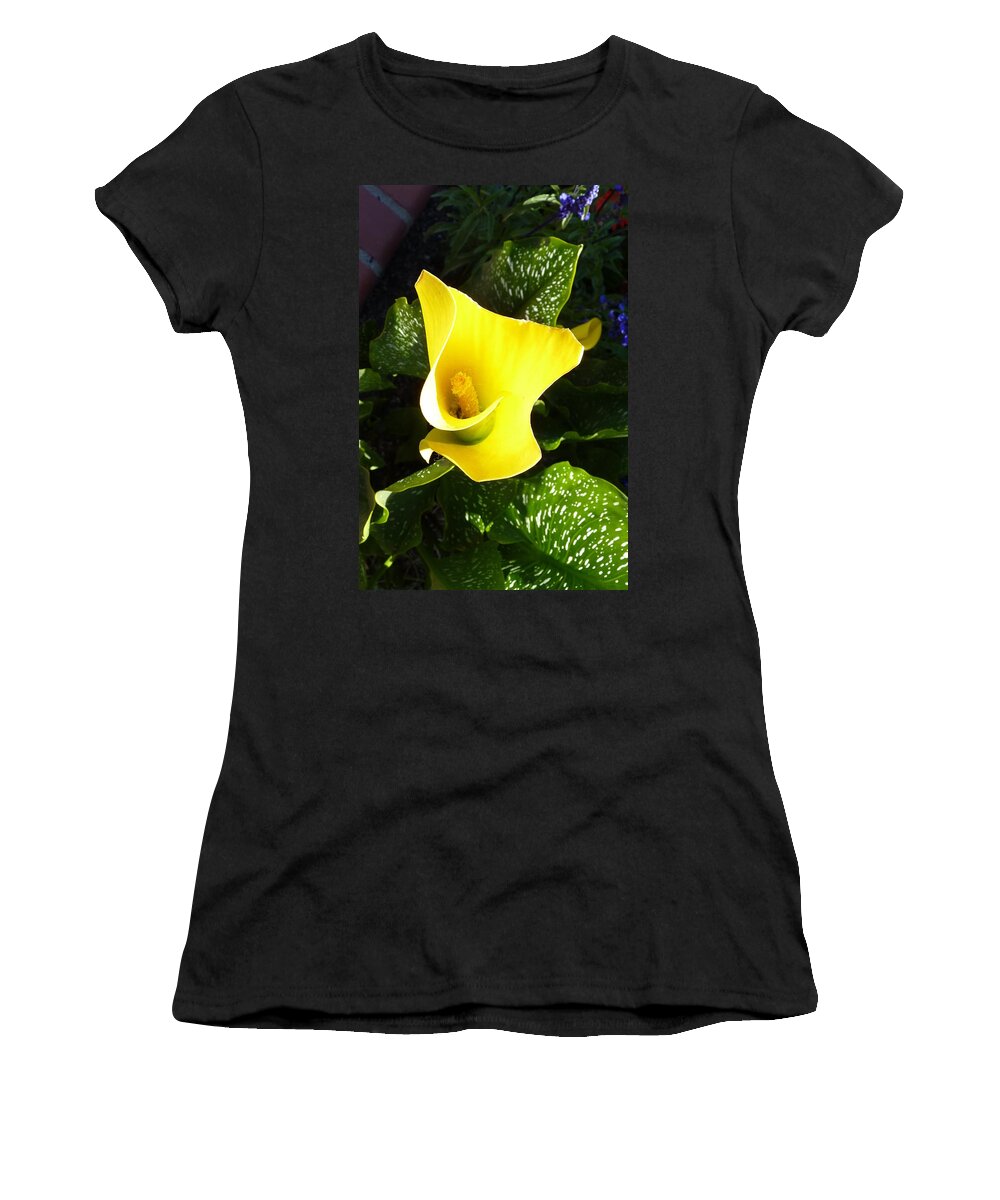 Calla Women's T-Shirt featuring the photograph Yellow Calla Lily by Carla Parris