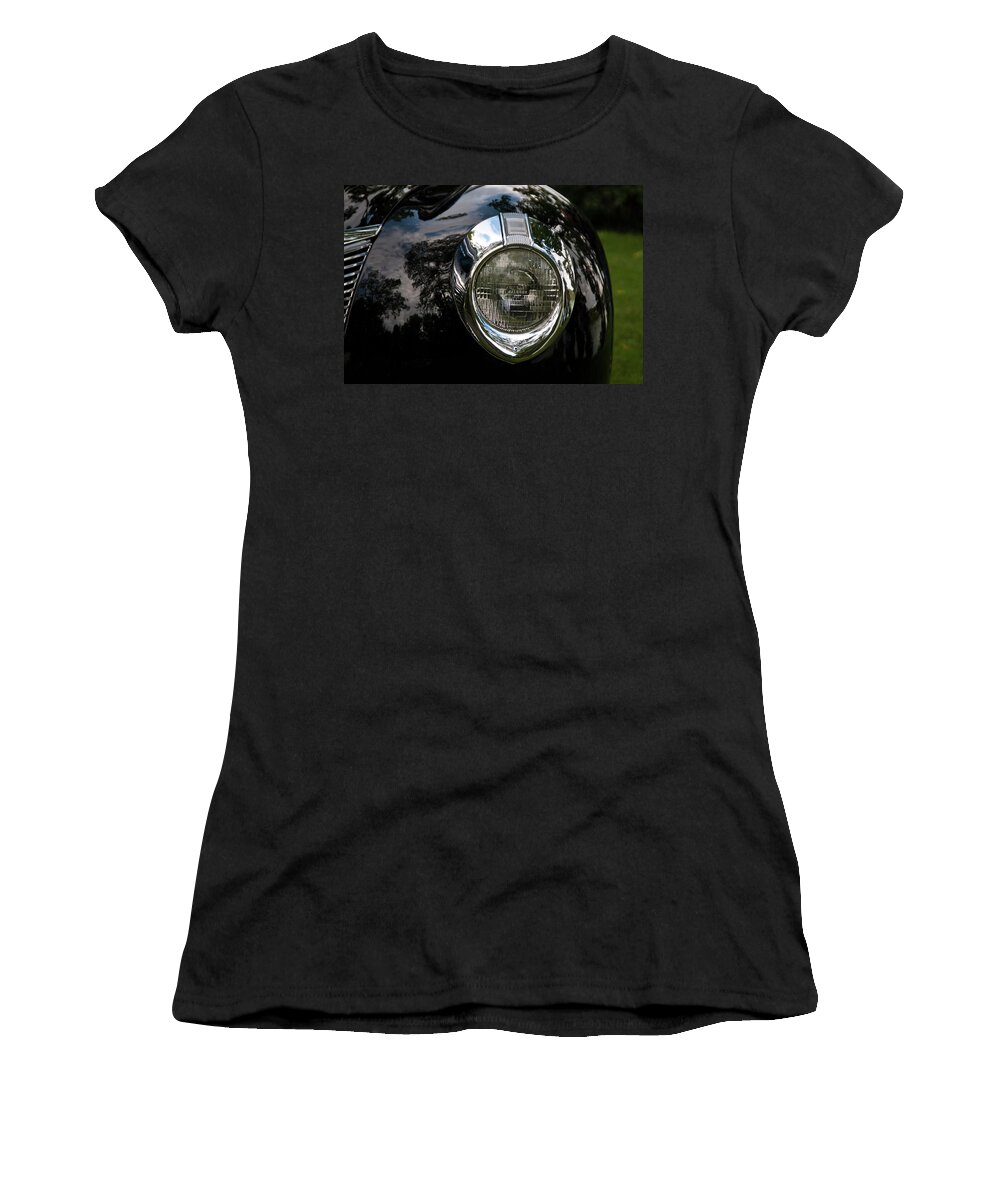 Antique Car Women's T-Shirt featuring the photograph One Eye 13128 by Guy Whiteley