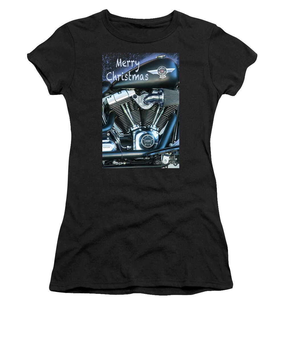 Harley Davidson Women's T-Shirt featuring the photograph 2012 Harley Davidson Fat Boy by George Robinson