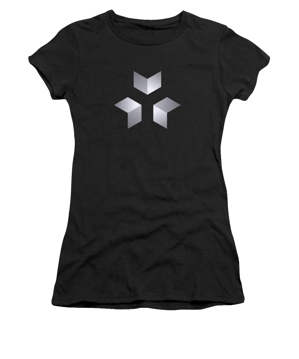 Pattern Women's T-Shirt featuring the digital art 3 Cubes by Pelo Blanco Photo