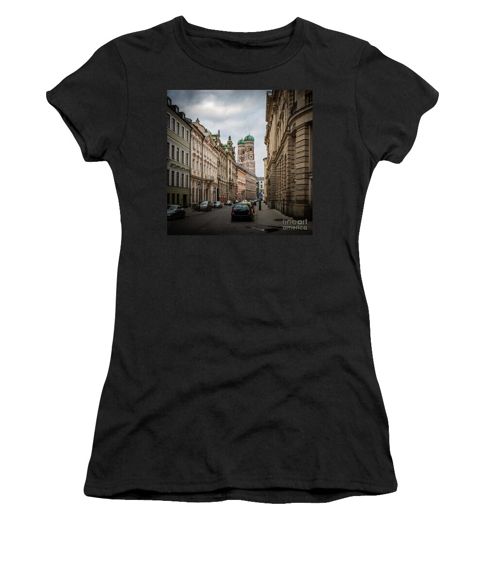 Bavaria Women's T-Shirt featuring the photograph A beautiful look at the Frauenkirche #1 by Hannes Cmarits