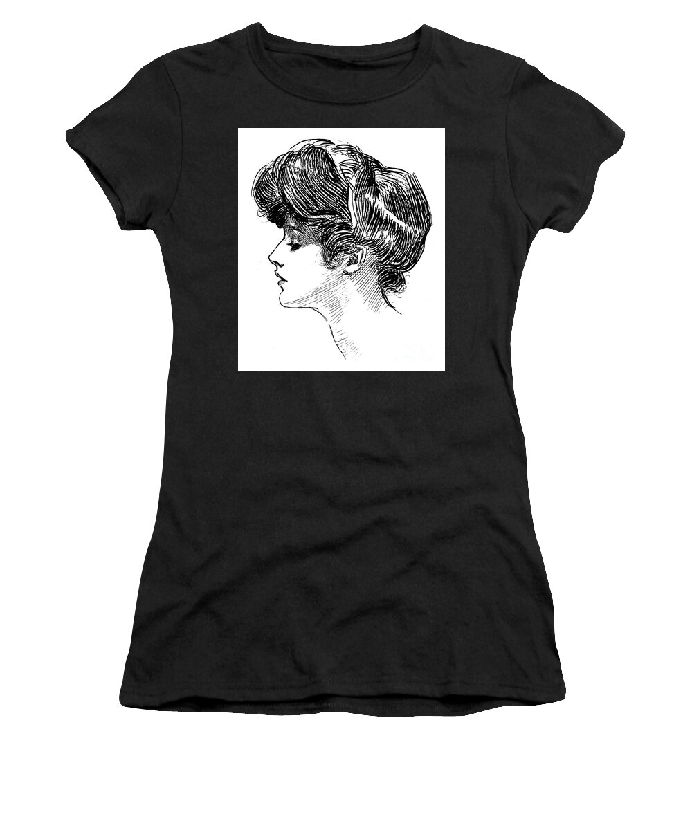 Gibson Women's T-Shirt featuring the drawing A Gibson Girl by Charles Dana Gibson