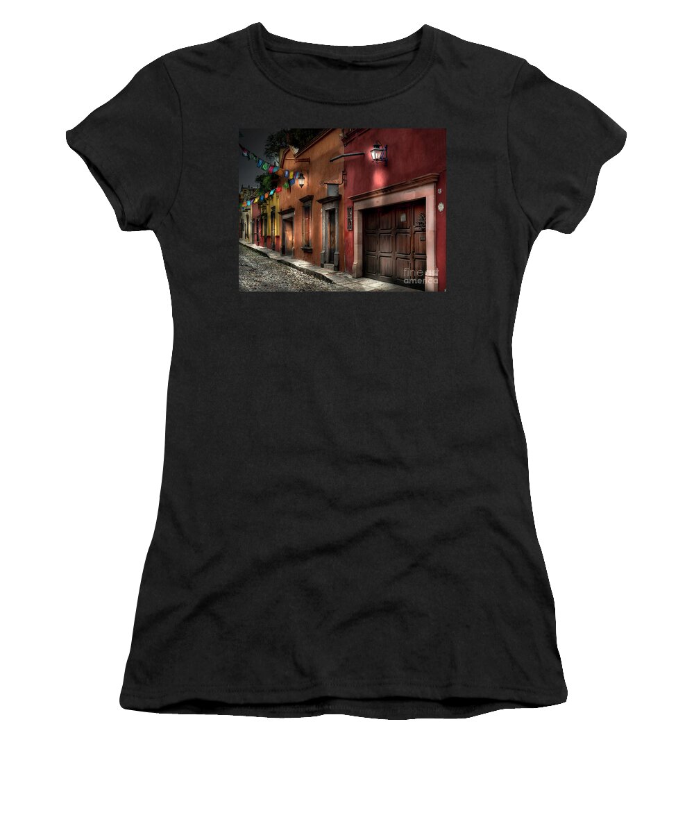 Street At Night Women's T-Shirt featuring the photograph 1 A.M. Street Photo by Barry Weiss