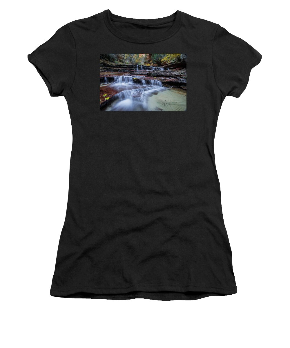 Zion Women's T-Shirt featuring the photograph Arch Angel Falls by Wesley Aston