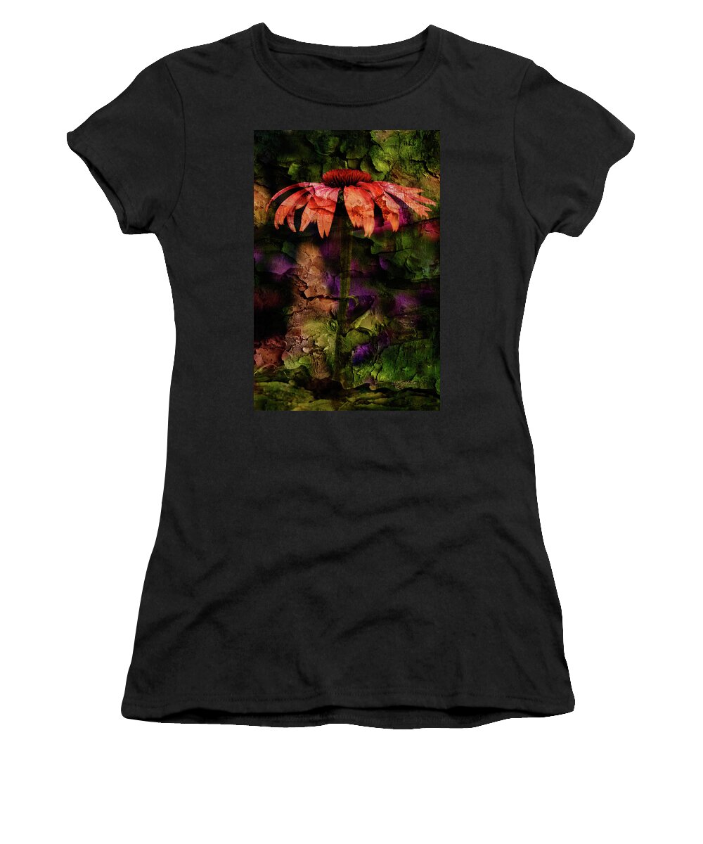 Echinacea Women's T-Shirt featuring the photograph Fragmented Echinacea #1 by Joy Gerow