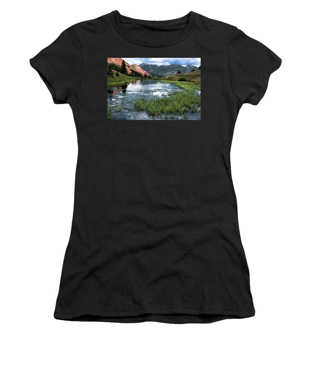 Landscape Women's T-Shirt featuring the photograph Grey Copper Gulch #1 by Jay Stockhaus