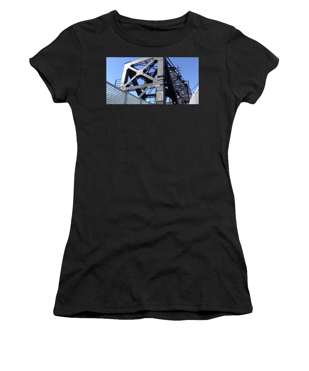 Collection: Strong As Steel Coffee Mug Collection Women's T-Shirt featuring the digital art Harahan Bridge Memphis by Karen Francis