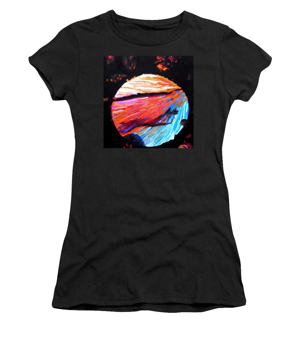 Abstract Women's T-Shirt featuring the painting Inspire Three #2 by Stan Hamilton