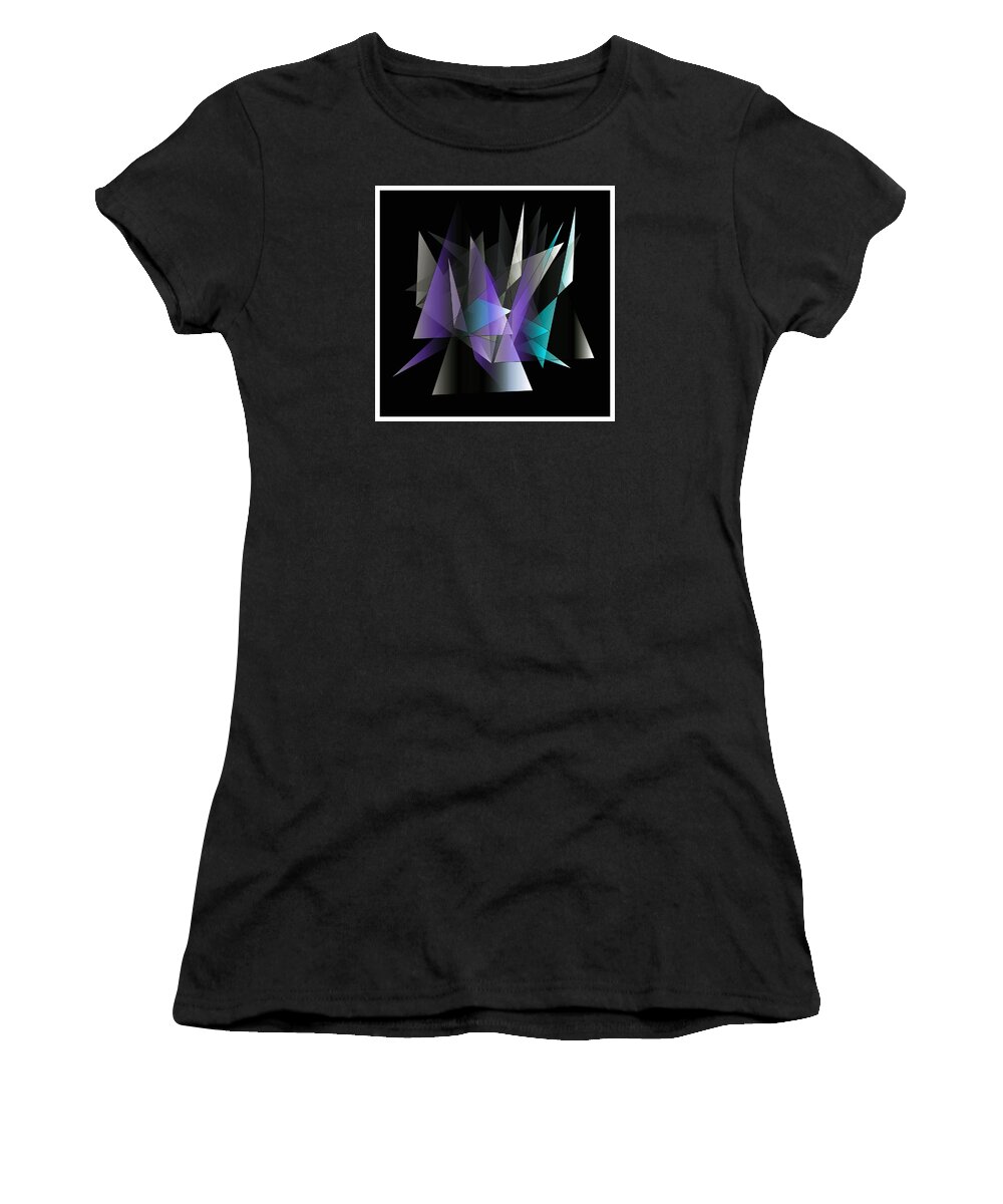 Abstract Women's T-Shirt featuring the digital art Modern 3 #1 by Iris Gelbart
