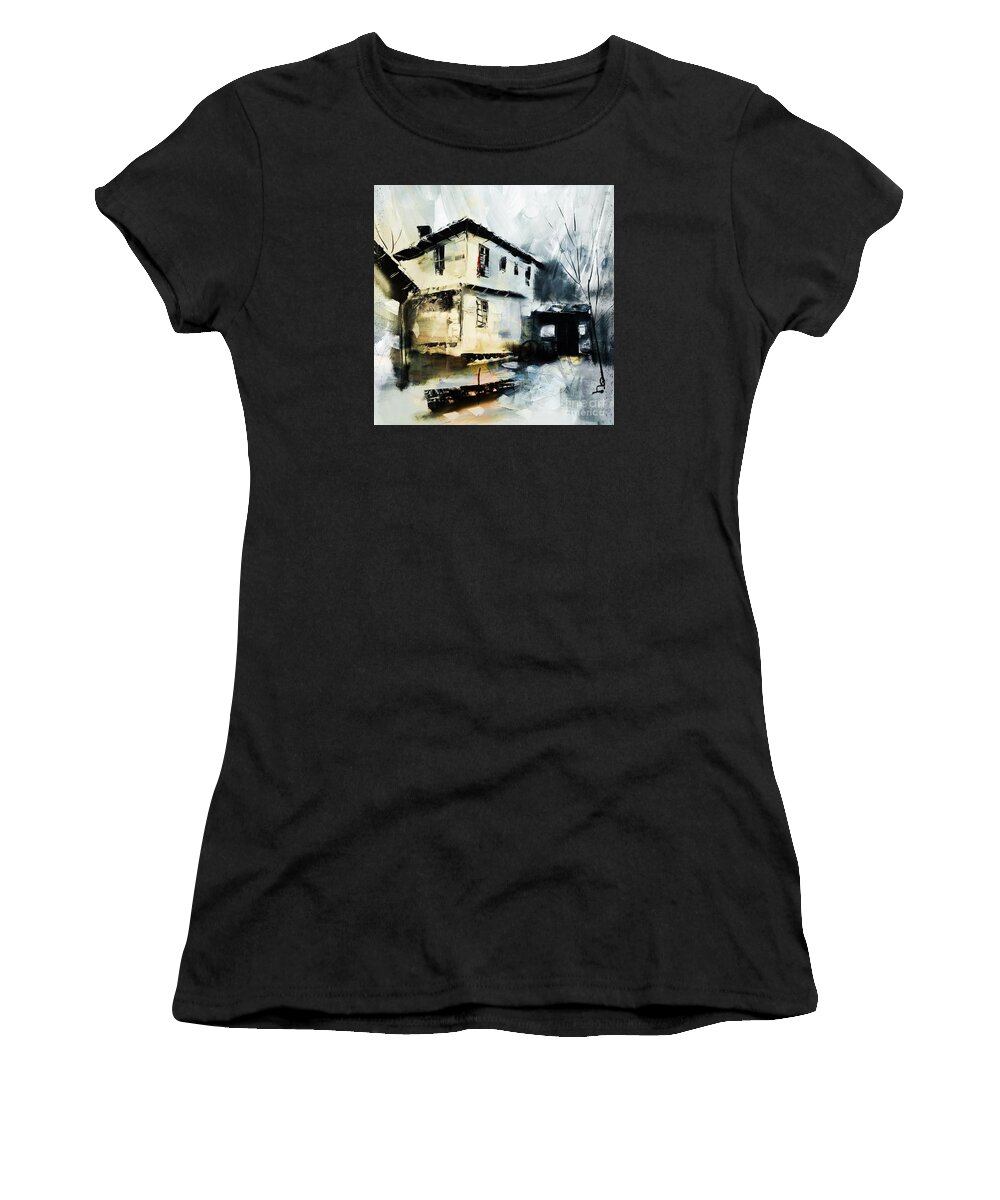 House Women's T-Shirt featuring the painting old House #2 by Gull G