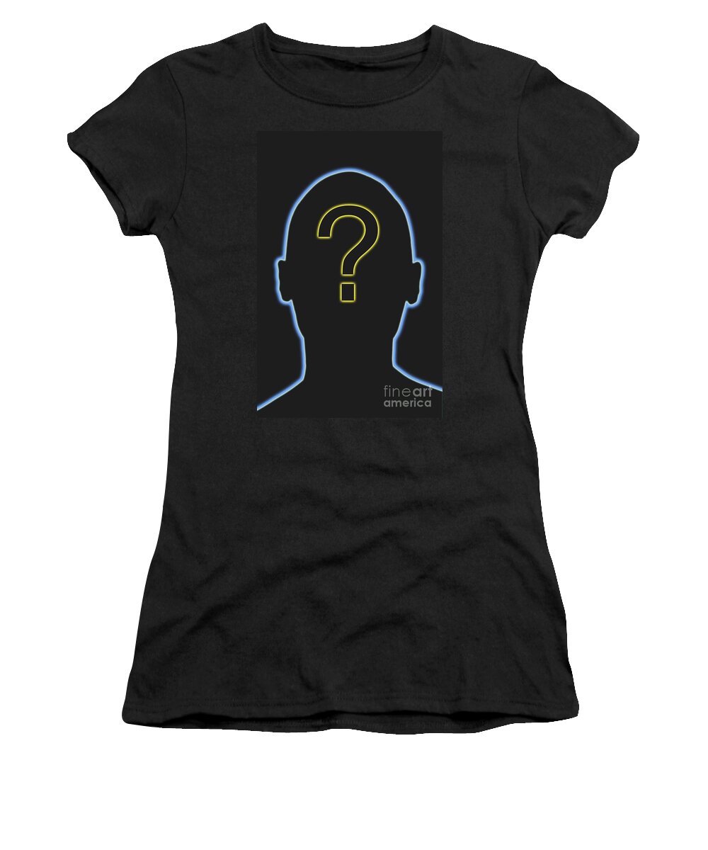 Symbol Women's T-Shirt featuring the photograph Question Mark #1 by George Mattei
