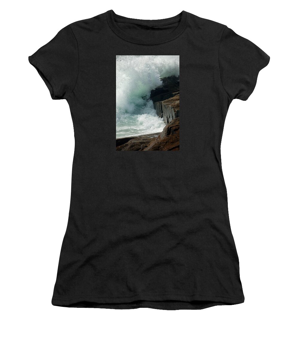 Lawrence Women's T-Shirt featuring the photograph Salty Froth by Lawrence Boothby