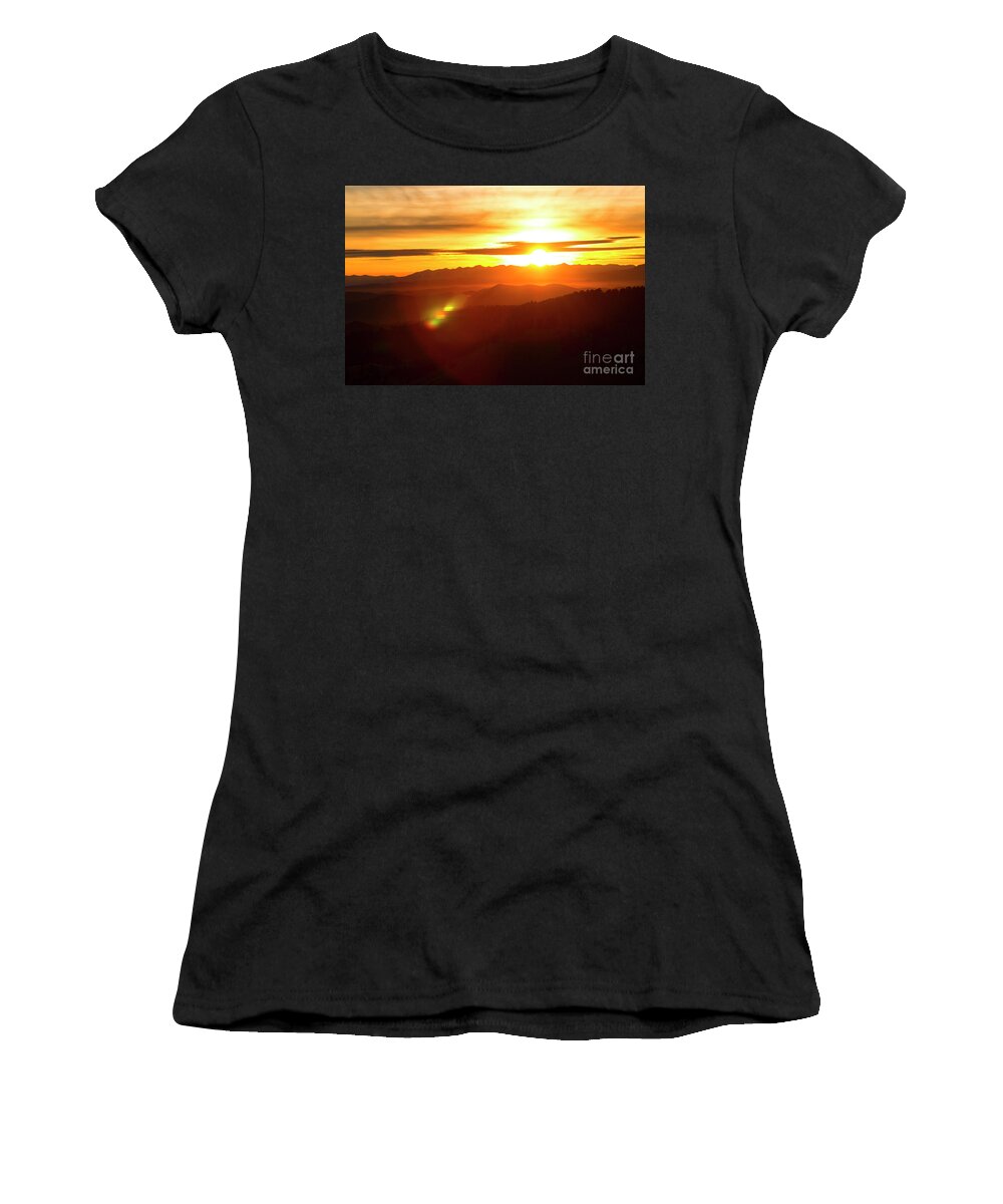 Sangre De Cristo Women's T-Shirt featuring the photograph Sangre De Cristo Winter Sunset #1 by Steven Krull