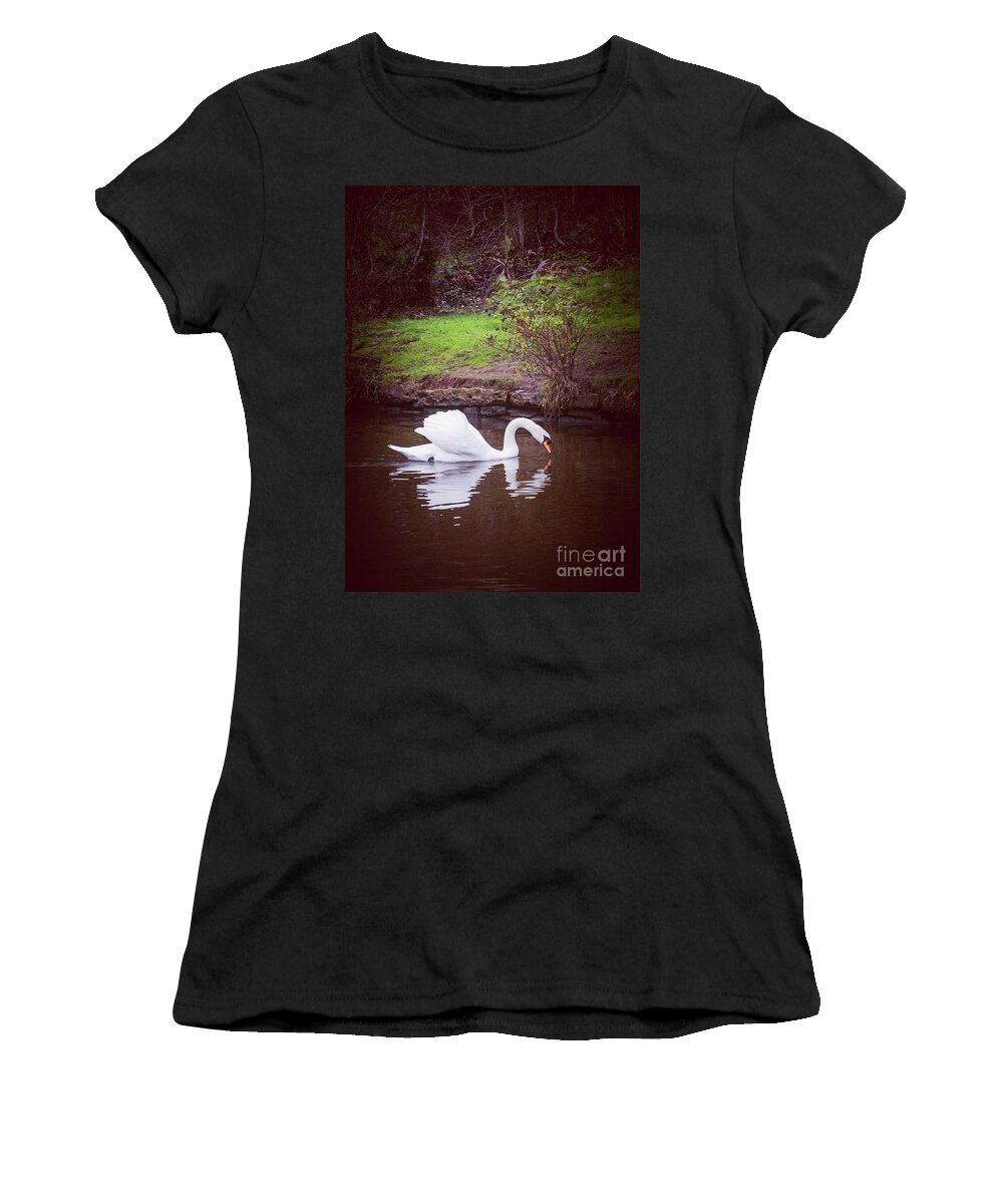D90 Women's T-Shirt featuring the photograph Swan #1 by Mariusz Talarek