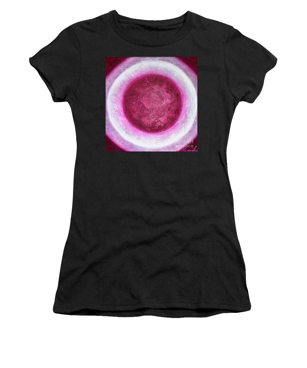 Sun Women's T-Shirt featuring the painting Sweet sunset #1 by Kumiko Mayer