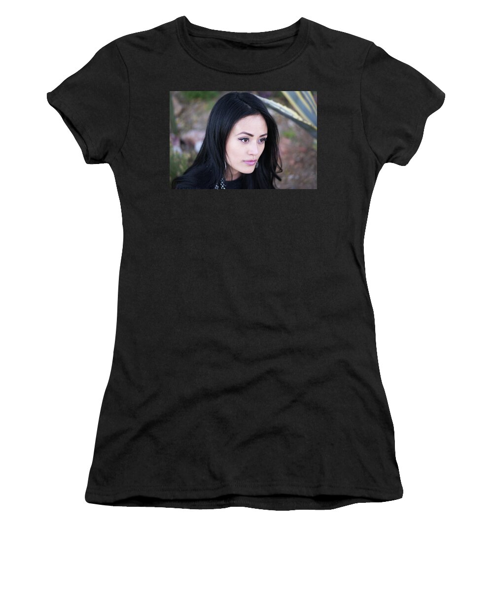  Women's T-Shirt featuring the photograph That Girl Ileen #1 by Carl Wilkerson