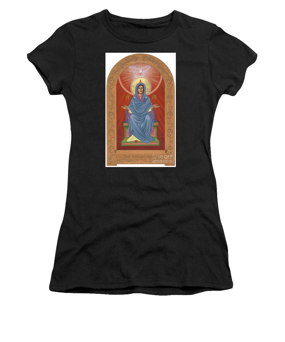 The Blessed Virgin Mary Women's T-Shirt featuring the painting The Blessed Virgin Mary Mother of the Church #2 by William Hart McNichols
