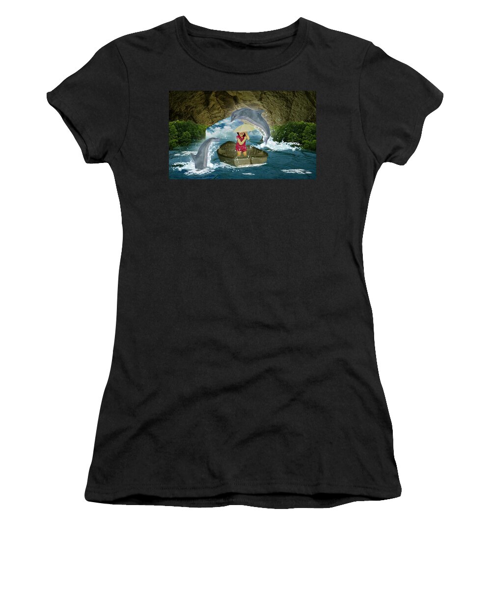 Little Girl Women's T-Shirt featuring the mixed media The Time Of My Life #2 by Marvin Blaine