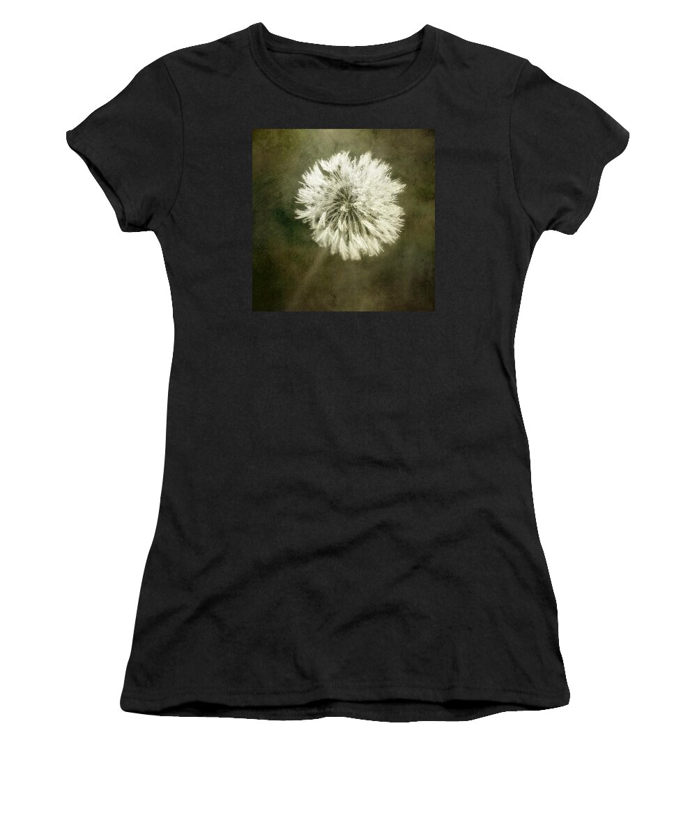 Dandelion Flower Women's T-Shirt featuring the photograph Water Drops on Dandelion Flower #2 by Scott Norris
