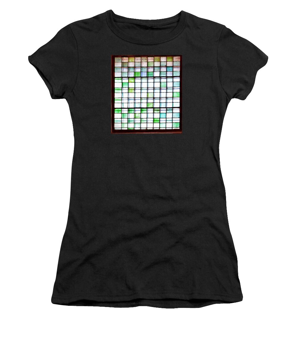 Blue Women's T-Shirt featuring the photograph Stained Glass Window by Sandy Taylor