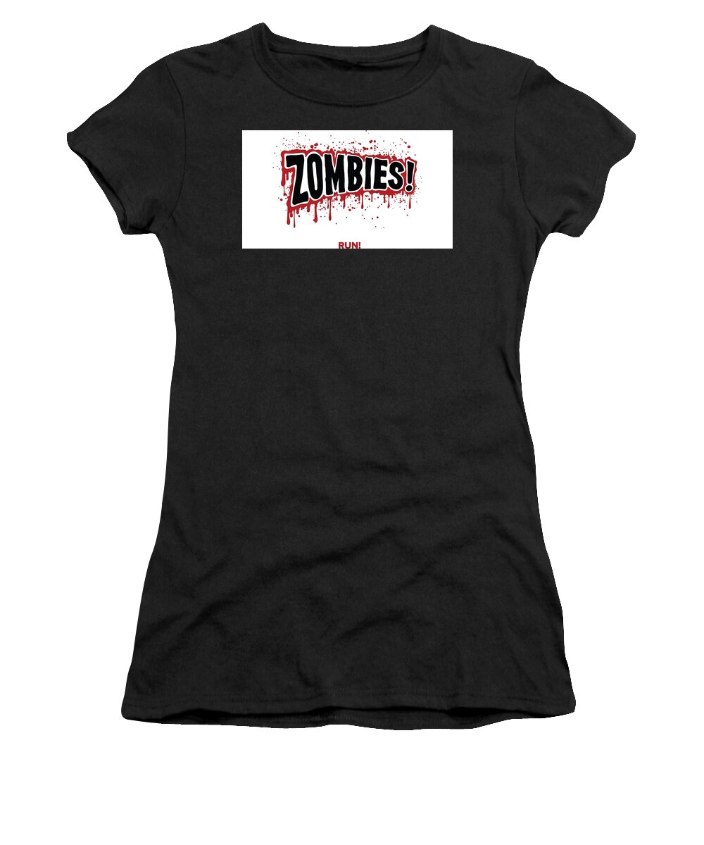 Zombie Women's T-Shirt featuring the digital art Zombie #10 by Super Lovely