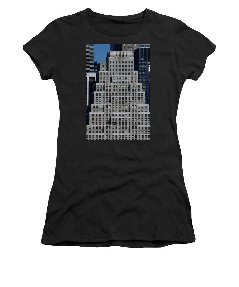 120 Wall Street New York City Women's T-Shirt featuring the photograph 120 Wall Street NYC by Christopher J Kirby