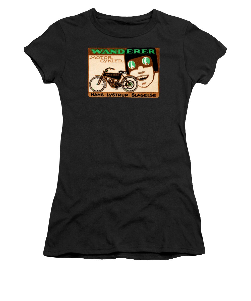 Vintage Women's T-Shirt featuring the painting 1910 Wanderer Motorcycle by Historic Image