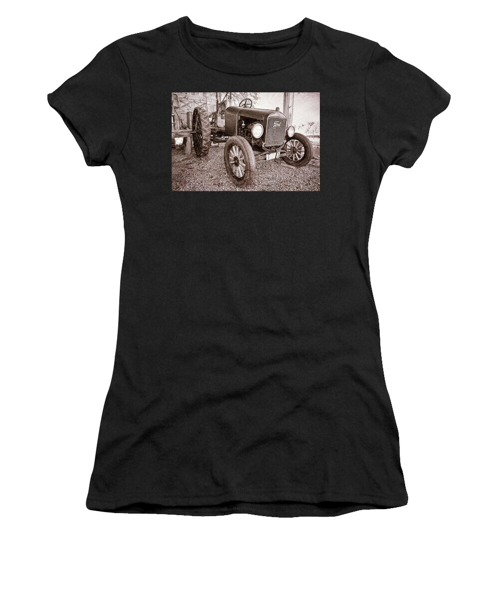 Transportation Women's T-Shirt featuring the photograph 1927 Ford Tractor by Marcia Colelli