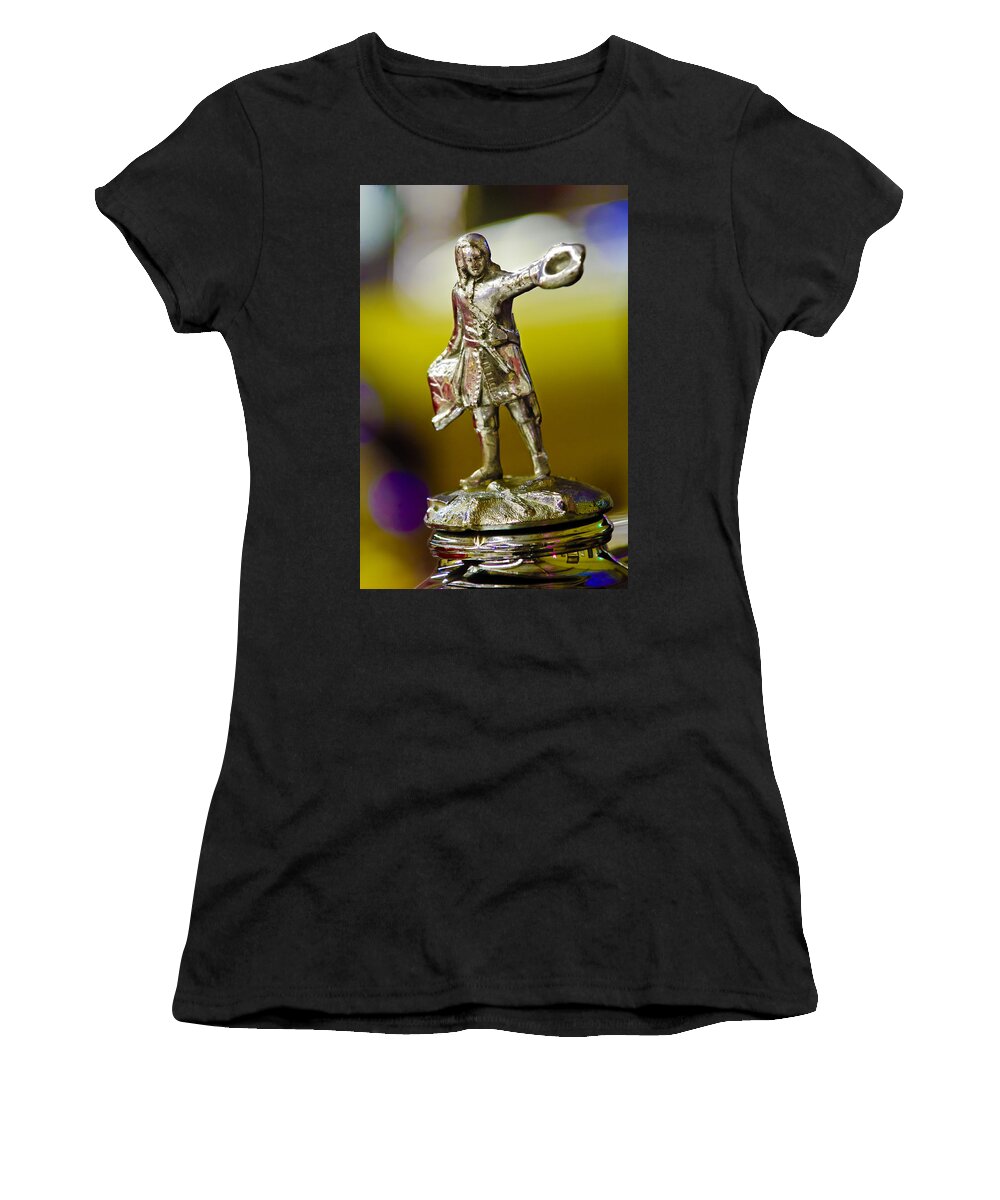 1930 Cadillac Lasalle Women's T-Shirt featuring the photograph 1930 Cadillac LaSalle Hood Ornament by Jill Reger