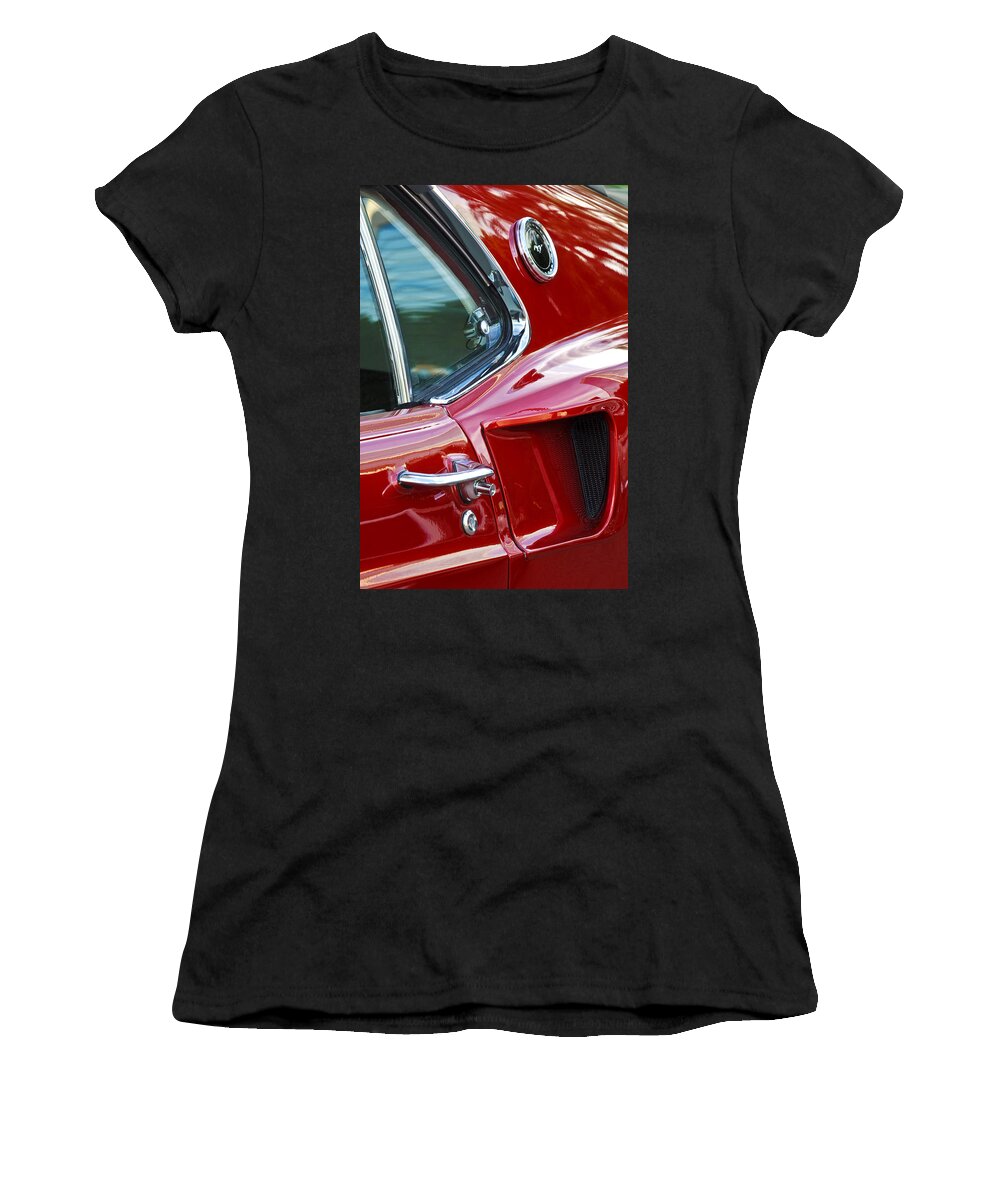 1969 Ford Mustang Mach 1 Women's T-Shirt featuring the photograph 1969 Ford Mustang Mach 1 Side Scoop by Jill Reger
