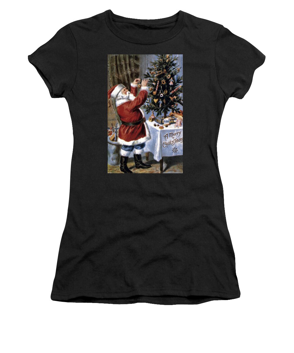 19th Century Women's T-Shirt featuring the photograph American Christmas Card #2 by Granger