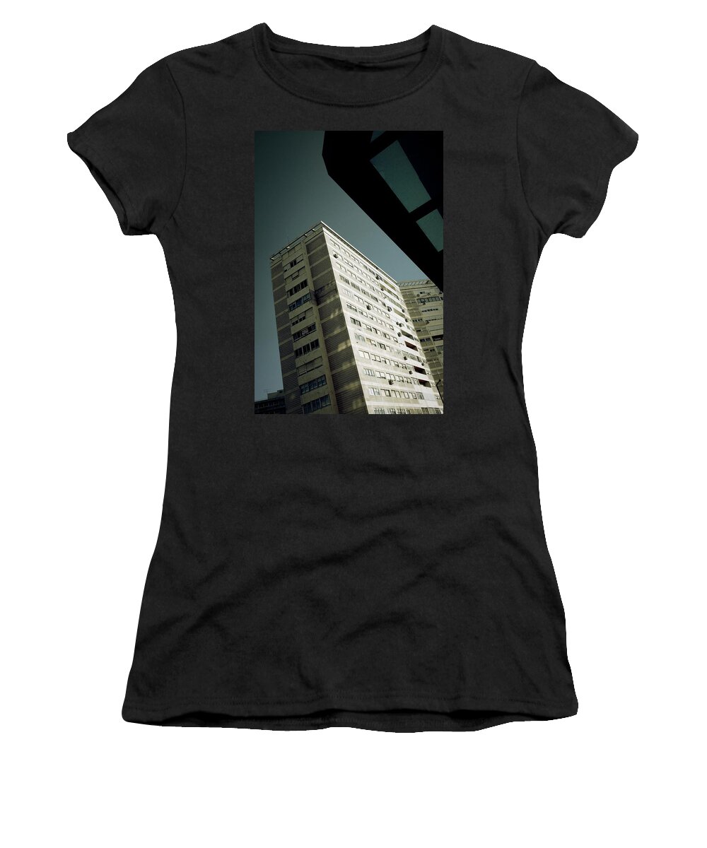 Street Women's T-Shirt featuring the photograph Apartment Buildings in Lisbon #2 by Carlos Caetano